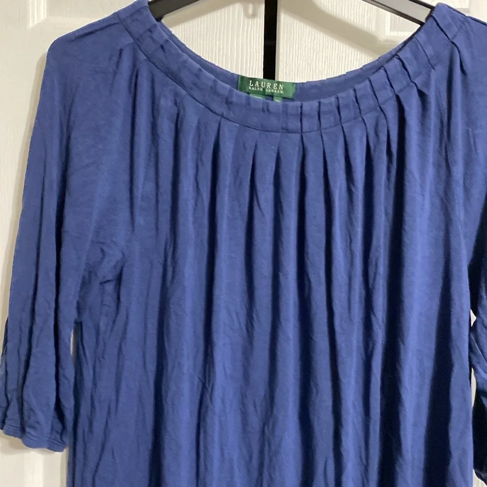Lauren Ralph Lauren slate blue knit top shirt size 2X